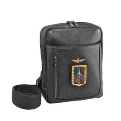 Torba z eko skóry Aeronautica Militare AM-471 czarna