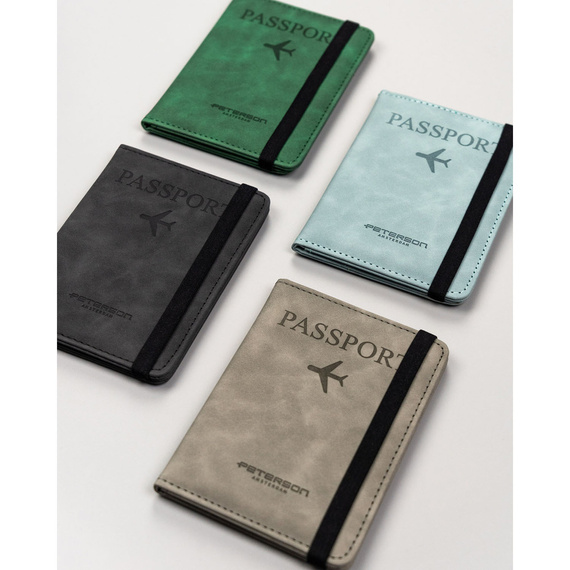 Etui na paszport z eko skóry Peterson EP-01 czarne