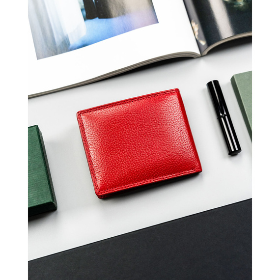 Etui na karty skórzane 4U Cavaldi CW1012-NDM czerwone