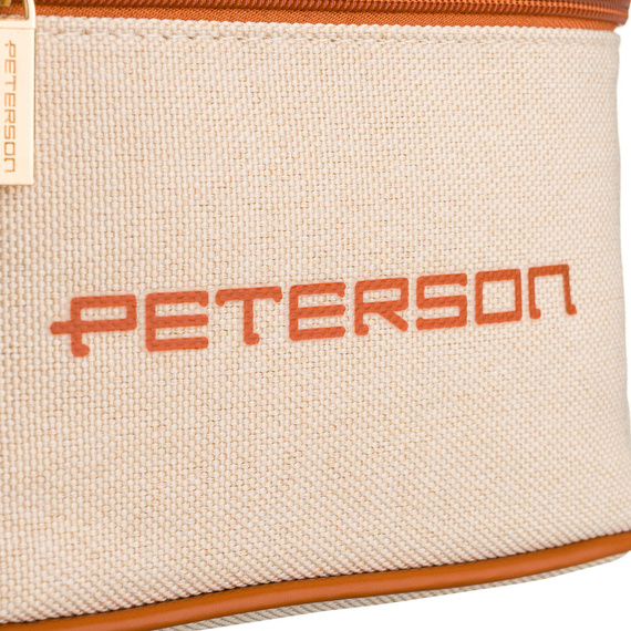 Kosmetyczka damska Peterson KOS-DA-16 beżowo-brązowa