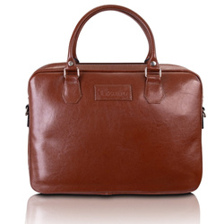Torba na laptopa skórzana Tizano TM05 brązowa