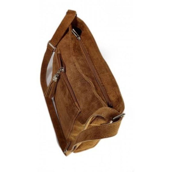 Listonoszka damska zamszowa Vera Pelle WAF567C camel