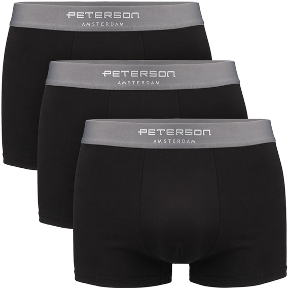 Bokserki męskie bawełniane Peterson B01L czarne