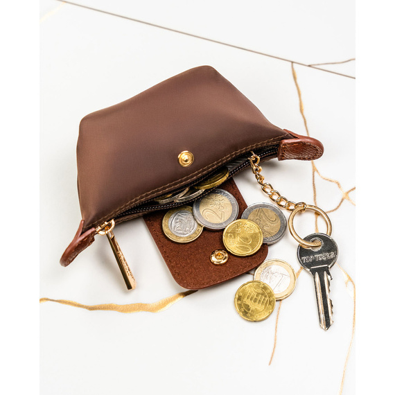 Etui na klucze z poliestru Peterson CKY-01 brązowe