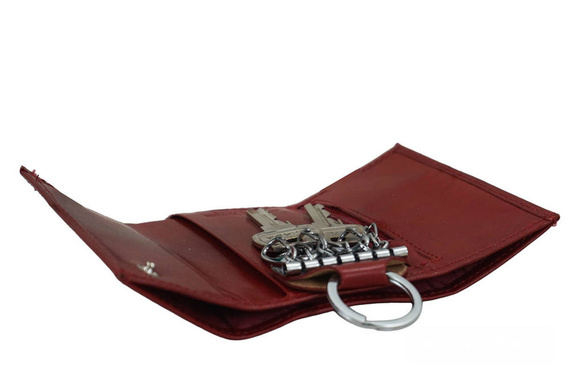 Etui na klucze skórzane Barberini's 7023-13 czerwone