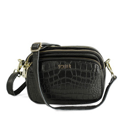 Torebka damska crossbody skórzana Solier FL59 czarna