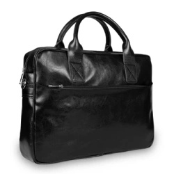 Torba na laptopa męska skórzana Pavone Nero Siena czarna