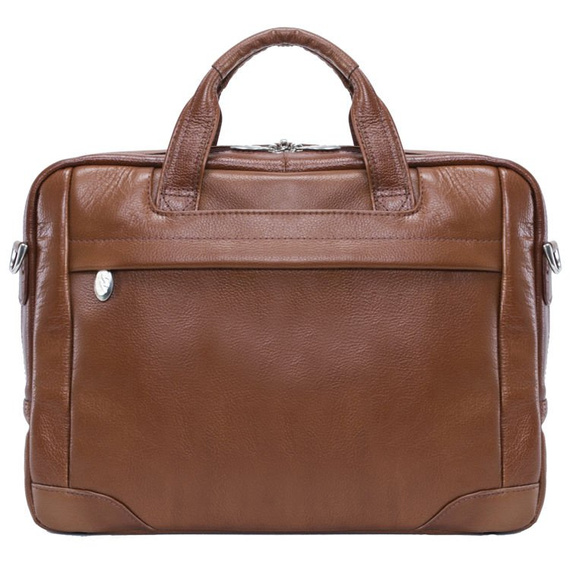Torba na laptopa skórzana McKlein Bridgeport brązowa