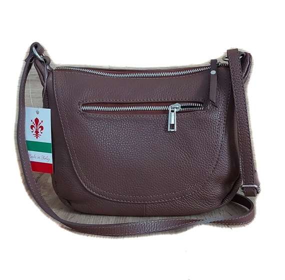 Listonoszka damska skórzana Vera Pelle VPLB25M brązowa