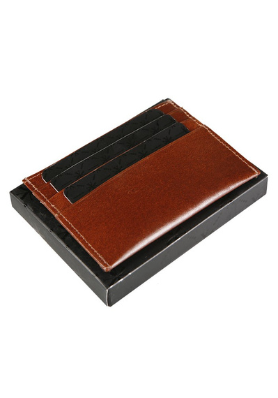 Etui na karty skórzane Vip Collection Milano II 102 brązowe