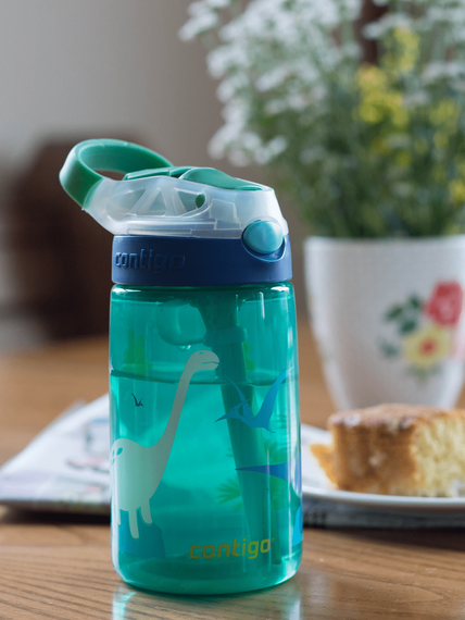 Bidon na wodę dla dziecka, Kubek - Contigo Gizmo Flip 414ml - Jungle Green Dino