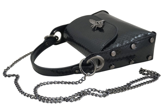 Listonoszka damska skórzana Barberini's 957/1-1 czarna