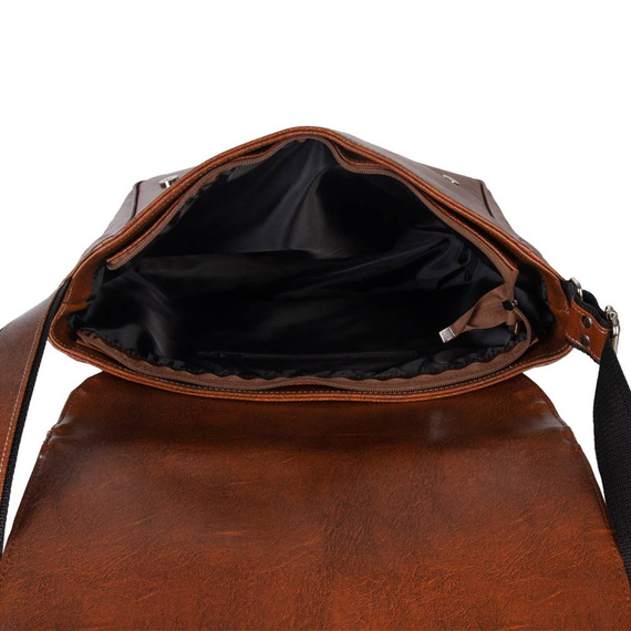 Torba na laptopa męska z eko skóry Tizano E2 brązowa