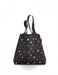 Torba zakupowa Reisenthel mini maxi shopper czarna w kropki