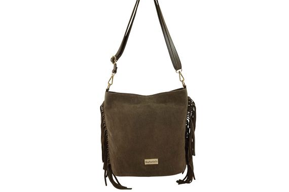 Torebka damska boho Barberini's 1022-9 ciemnobeżowa