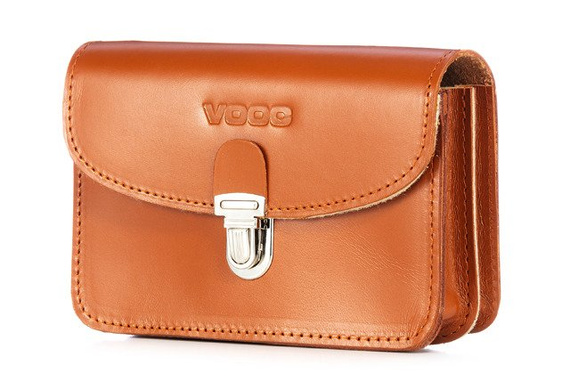 Nerka skórzana Vooc P111 koniakowa