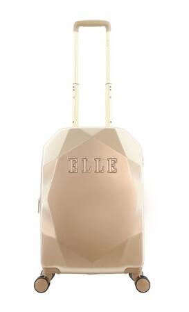 Walizka średnia ABS Elle Diamond 68 złota