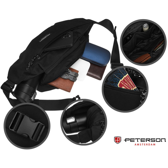 Nerka męska sportowa z poliestru Peterson SN-YG-02 czarna