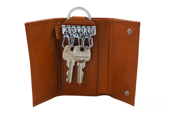 Etui na klucze skórzane Barberini's 7023-12 jasnobrązowe