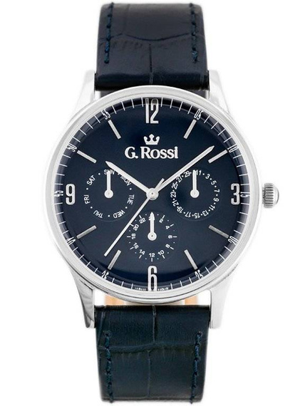 Zegarek męski G. Rossi 10737A-6F1 niebiesko-srebrny