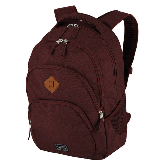 Plecak na laptopa Travelite Basics Melange bordowy