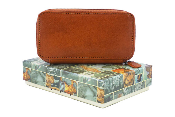 Etui na klucze skórzane Barberini's 8183-12 jasnobrązowe