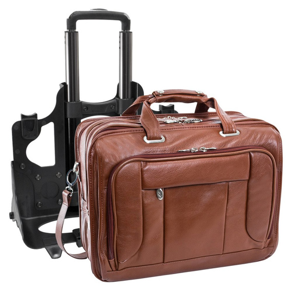 Torba na kółkach 2w1 męska McKlein West Town brązowa
