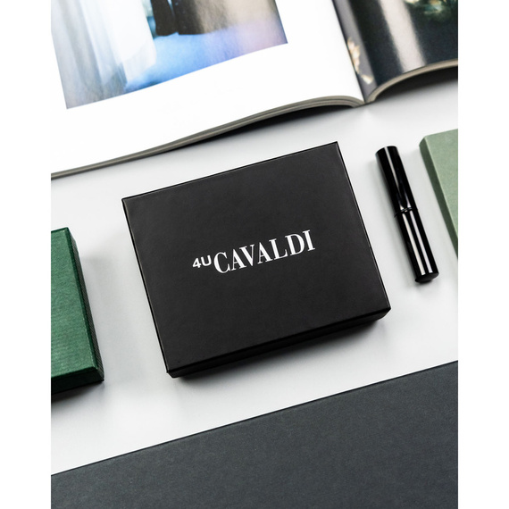 Etui na karty RFID skórzane 4U Cavaldi CW1015-LGV czerwone