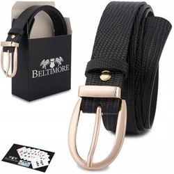 Pasek damski z klamrą skórzany Beltimore D92 105 cm czarny