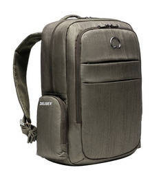 Plecak na laptopa z poliestru Delsey Clair khaki