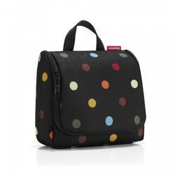 Kosmetyczka podróżna Reisenthel toiletbag czarna w kropki