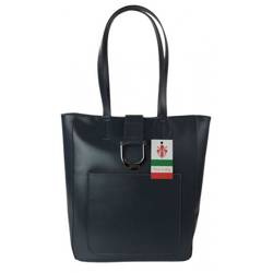 Torebka damska shopper Vera Pelle SBKB11G grafitowa