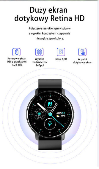 Smartwatch unisex Gravity GT1-2 czarno-różowy