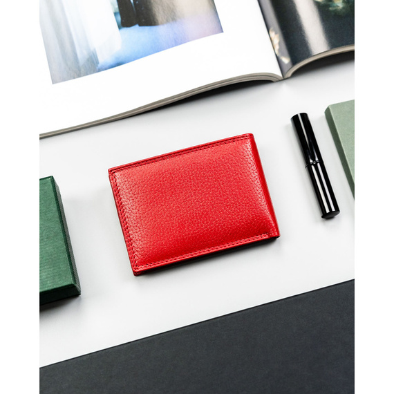 Etui na karty skórzane 4U Cavaldi CW1017-NDM czerwone