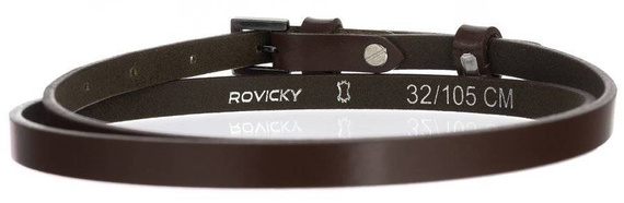 Pasek damski skórzany Rovicky PRD-1-N-105 brązowy