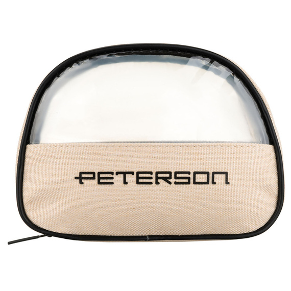 Kosmetyczka z syntetyku Peterson KOS-DA-17 beżowo-czarna