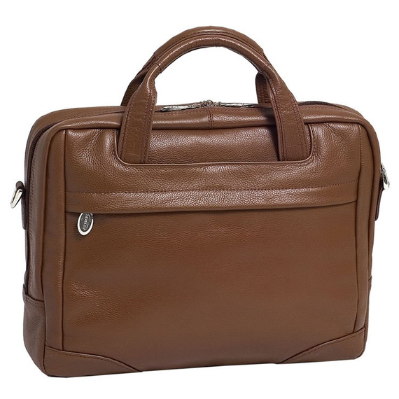 Torba na laptopa skórzana McKlein Bridgeport brązowa