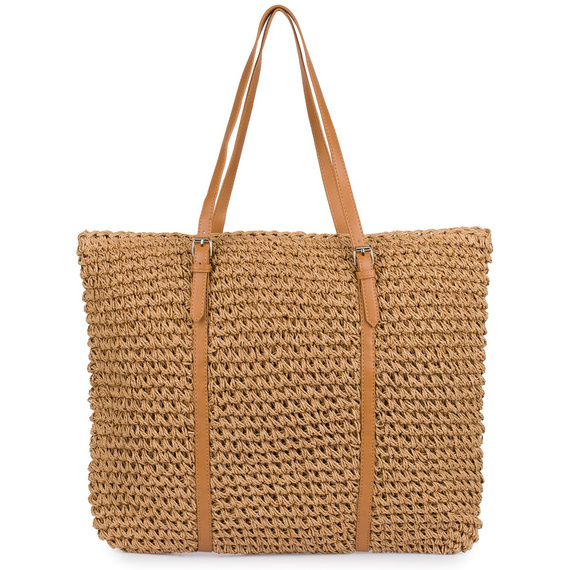 Torebka damska shopper Krateczka TOR-PA-4 ciemnobeżowa