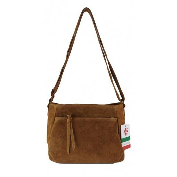 Listonoszka damska zamszowa Vera Pelle VPA514C camel