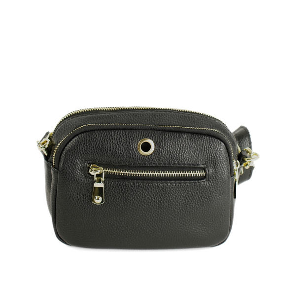 Torebka damska crossbody skórzana Solier FL59 czarna
