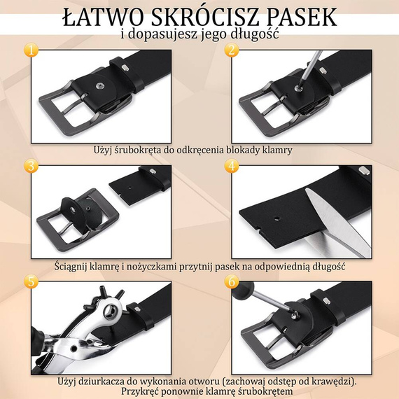 Pasek damski z klamrą skórzany Beltimore O16 95 cm żółty