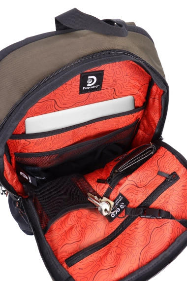 Plecak na laptopa z poliestru Discovery Path khaki