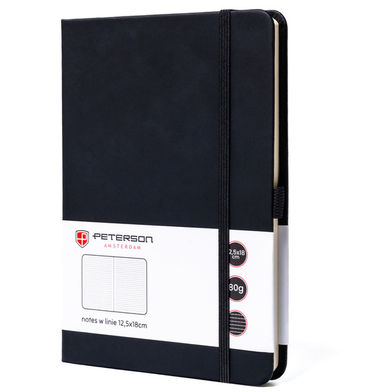 Notes B6 w linie Peterson NOT-6-LN-53 czarny