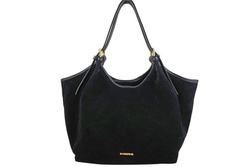 Torebka damska shopper zamszowa Barberini's 1033-1 czarna