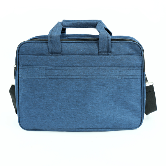 Torba na laptopa męska z tkaniny Solier SM02 granatowa