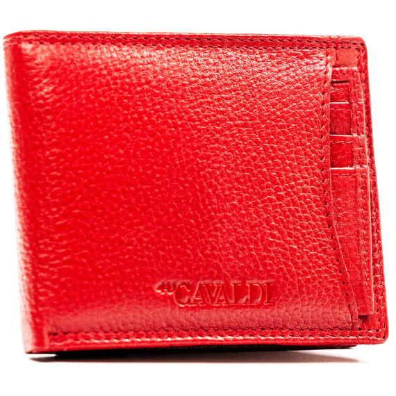 Etui na karty skórzane 4U Cavaldi CW1012-NDM czerwone