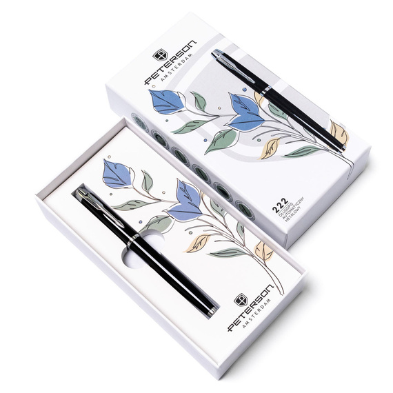 Długopis metalowy Peterson 222-GB czarno-srebrny