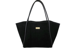 Torebka damska shopper zamszowa Barberini's 1008-1 czarna