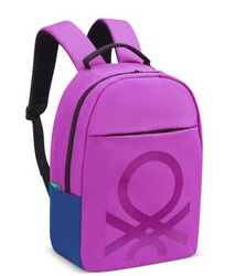 Plecak na laptopa Delsey Benetton Fabrica różowy