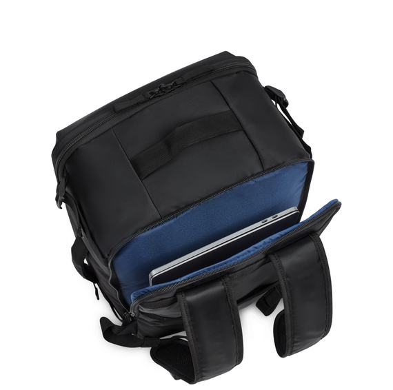 Plecak na laptopa z poliestru Delsey Brochant 3.0 czarny